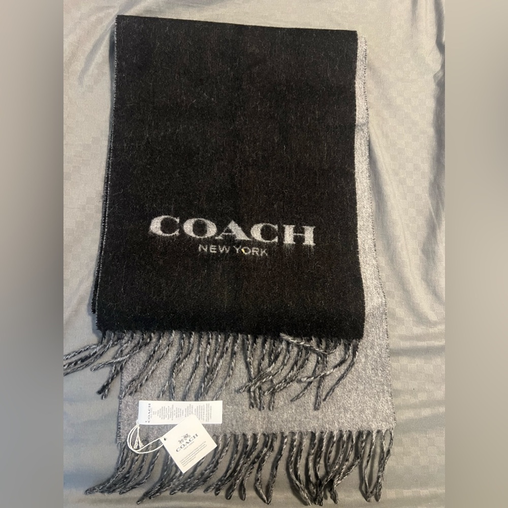 Black two tone coach scarf